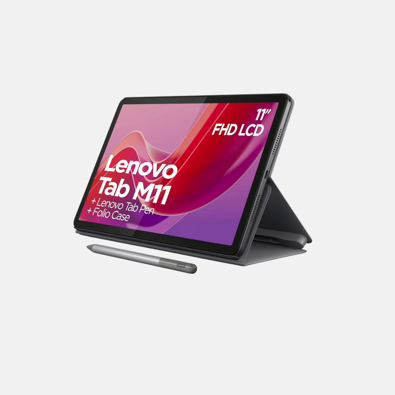 Lenovo Tab M11, 4GB, 128GB, Luna Grey Folio Case, Lenovo Tab Pen.